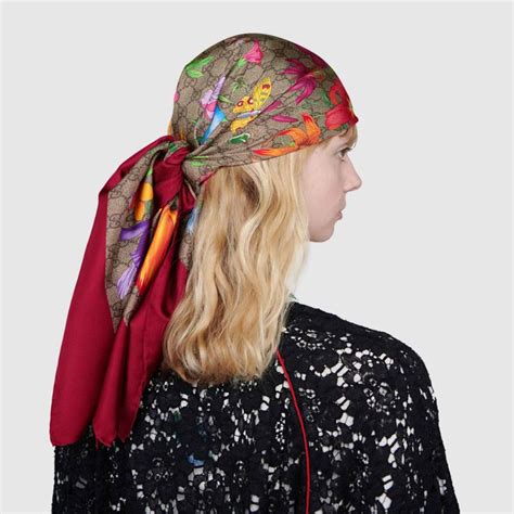 cheap gucci silk scarf|gucci silk scarf women.